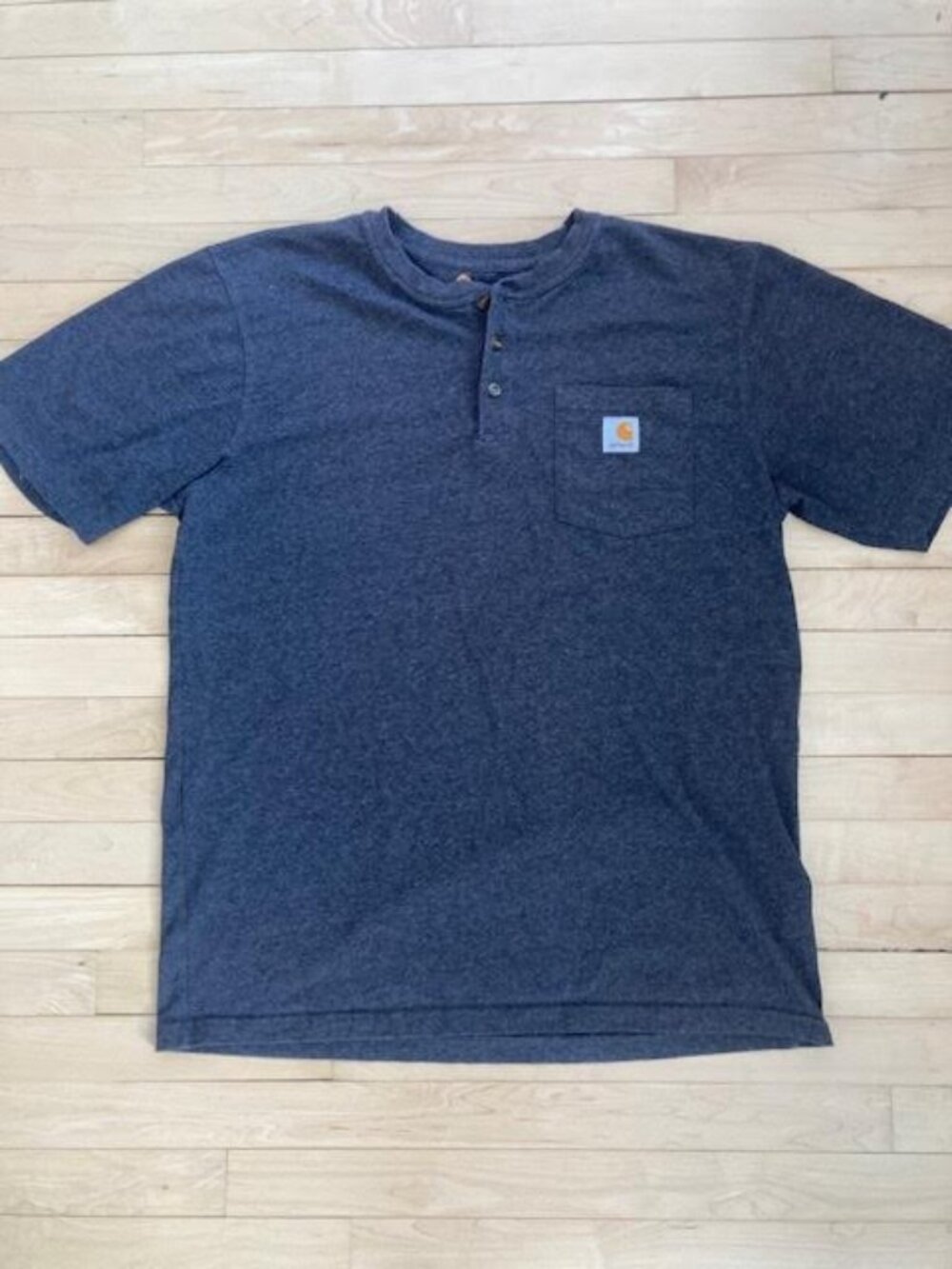 Carhartt Henley Pocket T Shirt Mens Large Tall Gray Heather Short Sleeve